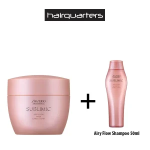 Shiseido Airy Flow Anti-Frizz Mask 200g + Free 50ml Airy Flow Shampoo