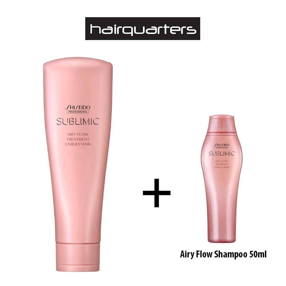 SHISEIDO Airy Flow Anti Frizz Treatment 250g + Free 50ml Airy Flow Shampoo