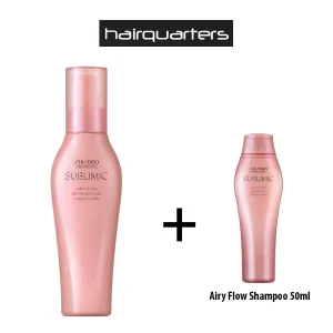 SHISEIDO Airy Flow Leave In Anti Frizz Refining Fluid 125ML + Free 50ml Airy Flow Shampoo